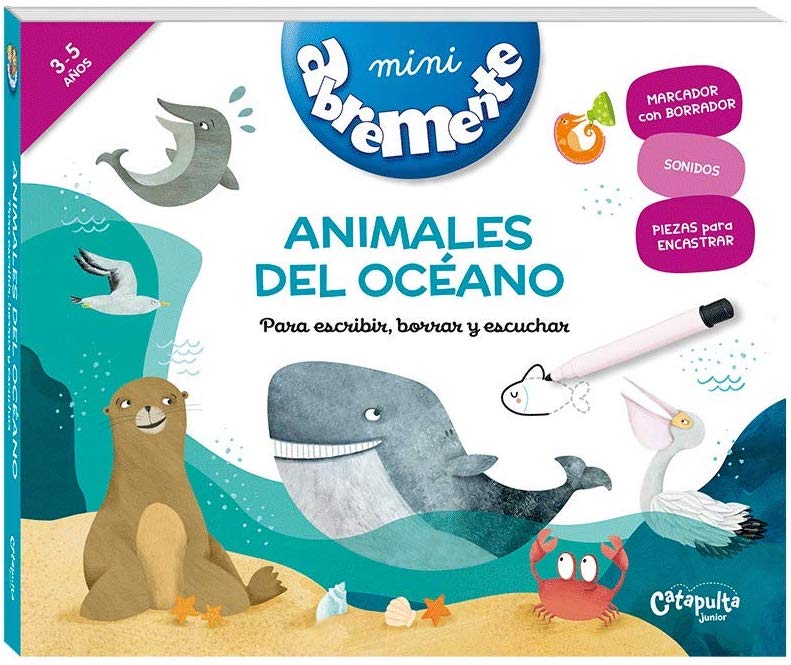 Abremente: Animales del océano. Para escribir, borrar y escuchar