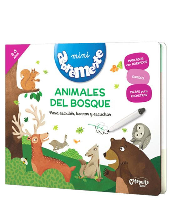 Abremente: Animales del bosque. Para escribir, borrar y escuchar
