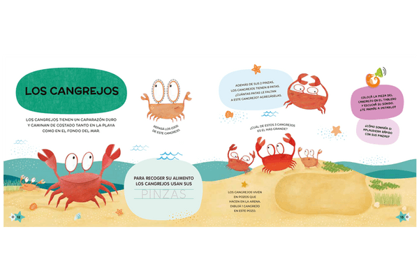 Abremente: Animales del océano. Para escribir, borrar y escuchar